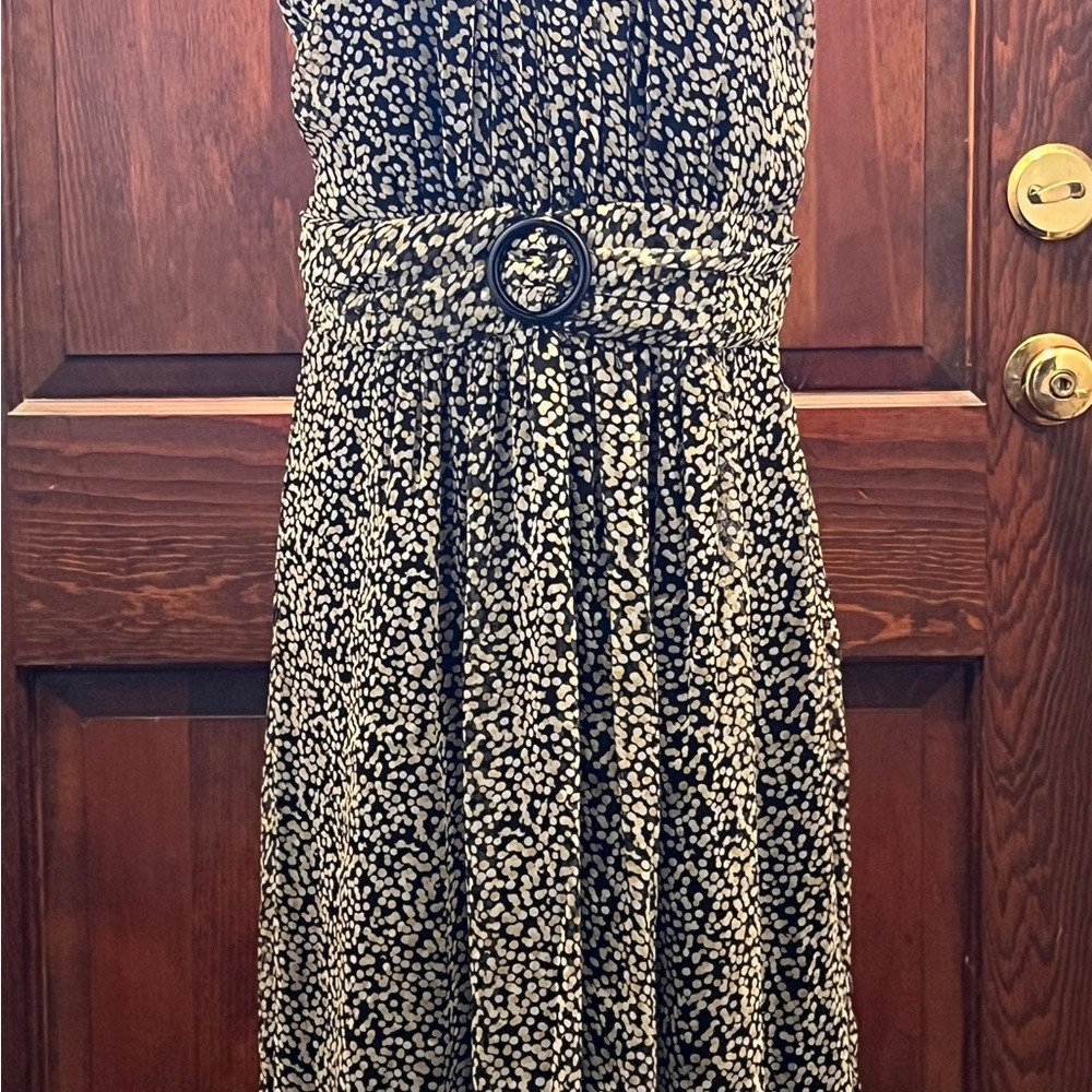 Jonathan Martin White and Black Halter Sundress